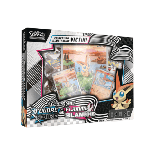 KoomaCards Coffret Pokémon Coffret Collection Illustration Unys Victini EV10.5 Foudre Noire – Flamme Blanche FR